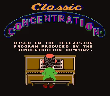 Classic Concentration (USA) screen shot title